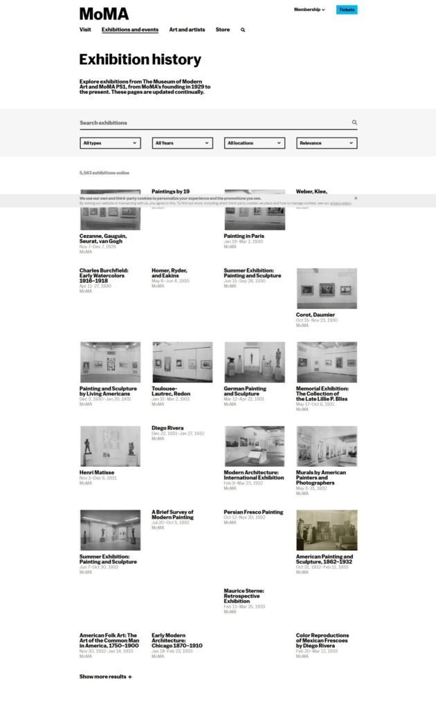 MoMA Exhibition Archive
